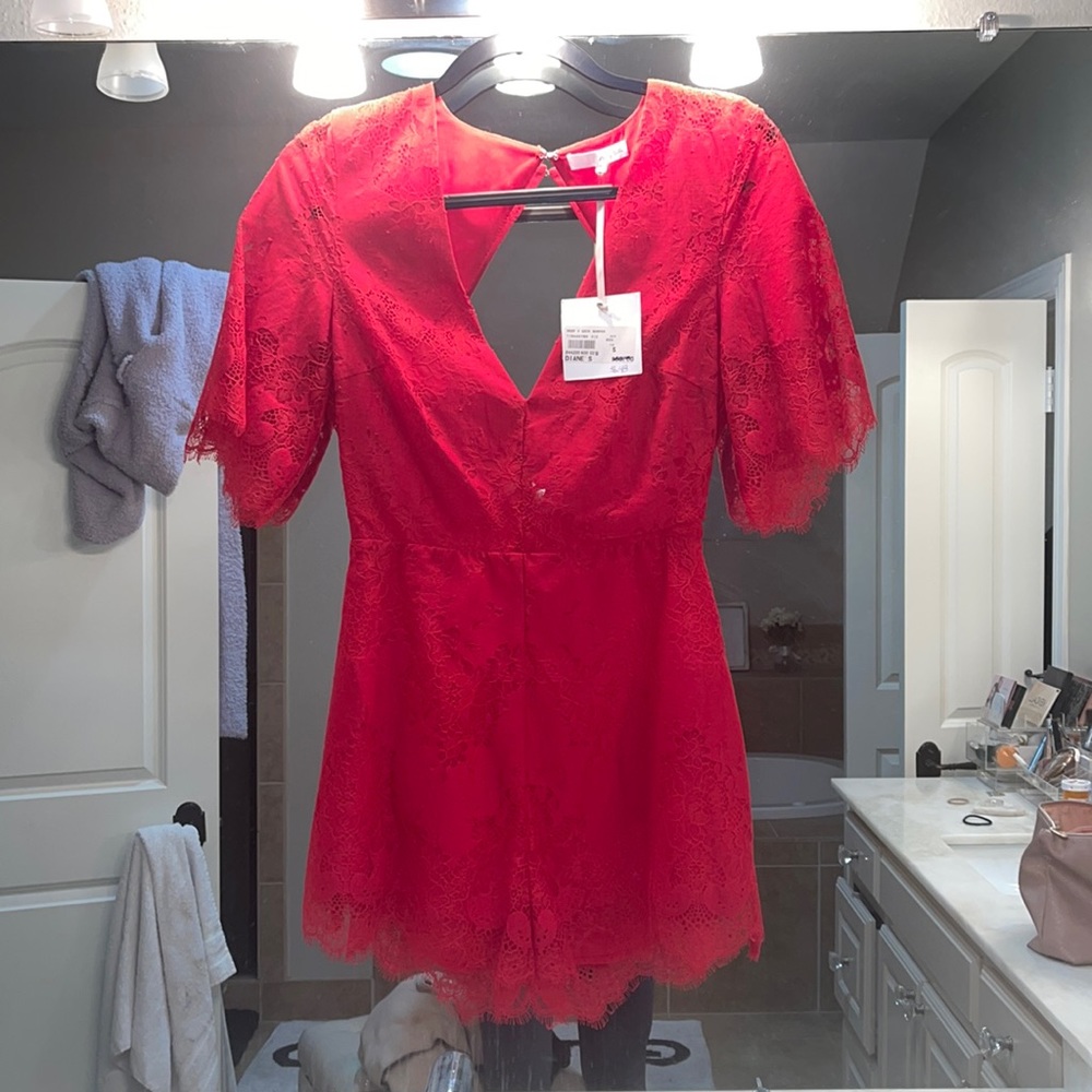 Honey Belle red romper